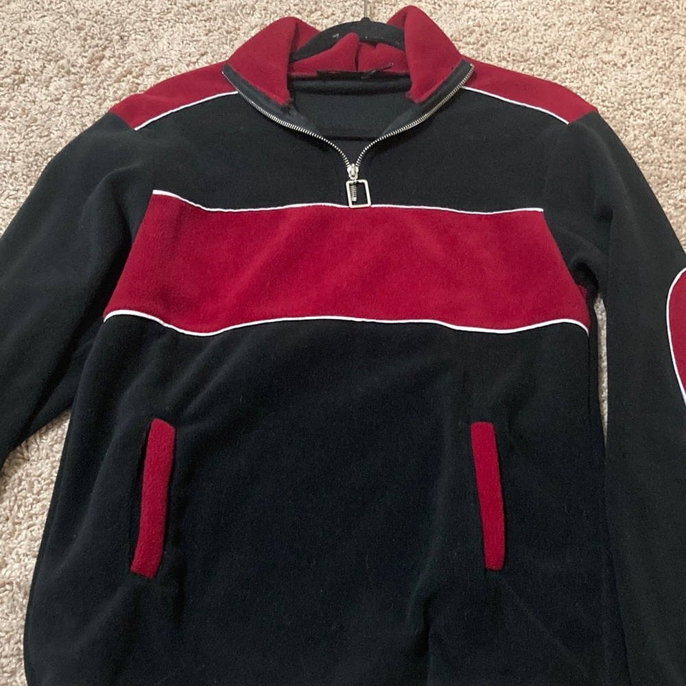 Jaded London Black and Red Zip Up Sweater